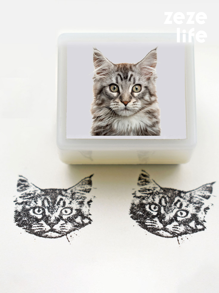 Custom Cat Stamp - ZezeLife